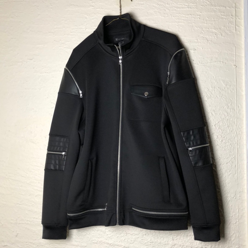 INC International Concepts Knit Jacket Black Large
